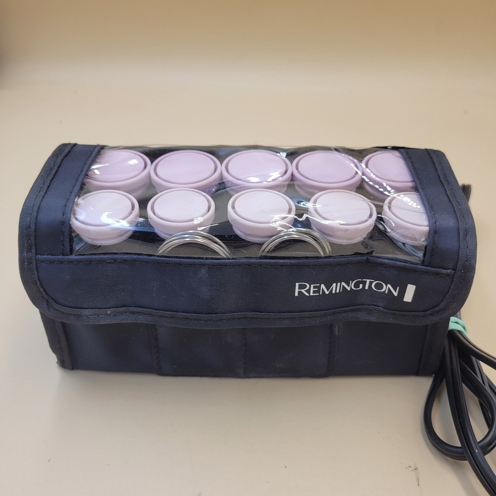 Remington Ionic Compact Hair Setter H1016 10 Hot Rollers and Clips Purple Black
